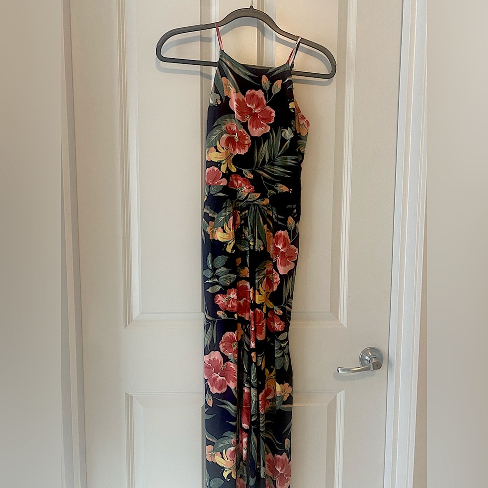 Hollister halter style tropical jumpsuit